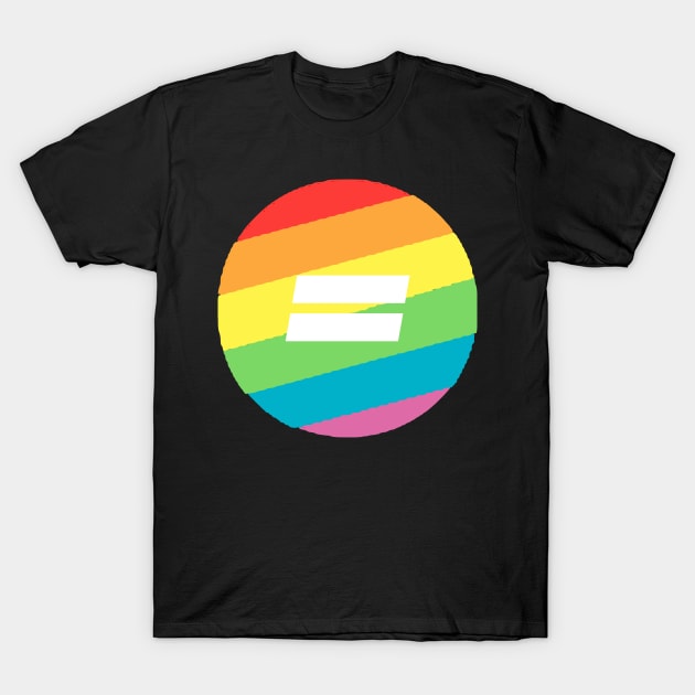 Equal rights rainbow circle T-Shirt by PaletteDesigns